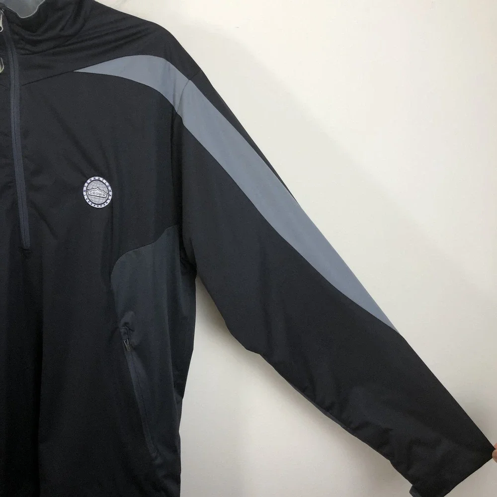 Antigua Jacket Large Black Zip Up Embroidered International Crown Golf